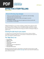 Effective Storytelling: The Art of The Story: Key Messages