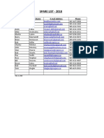 Spares List May 22 2018 PDF