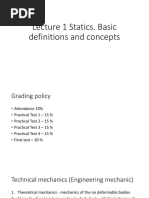 Lecture 1 Statics. Basic Concepts and Axioms