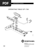 Merivaara OP-1700 Operating Table - Service Manual