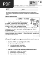 Evalaución Lenguaje y Comunicación