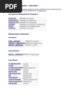 ABAP Statements - Overview: Introductory Statements For Programs