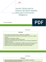 Planeación Táctica para La Implementación Del Nuevo Modelo