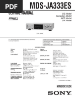 Sony MDS-JA333ES Service Manual