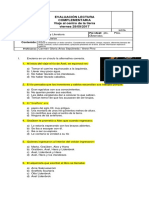 Evaluación Lectura Complementaria 8º Año Viaje Al Centro de La Tierra