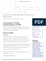 Advantages of PCM - Disadvantages of PCM