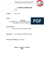 Ensayo Importancia de La Hidraulica en El Desarrollo de La Sociedad