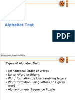 UNIT - I Alphabet Test