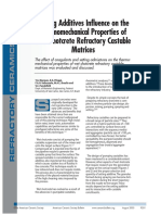 Setting Additives Influence On The Thermomechanical Properties of Wet Shotcrete Refractory Castable Matrices