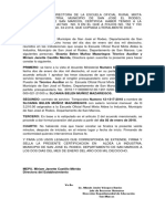 El Infrascrito Director de La Escuela Oficial Rural Mixta de Caserío Las Palmas