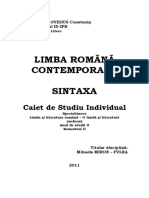 II.9.Limba Romana Contemporana - An II, Sem II - Fulea Mihaela