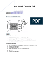 Engine Control Module Connector End Views