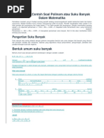 Tgs Sartika Rumus Dan Contoh Soal Polinom Atau Suku Banyak Dalam Matematika