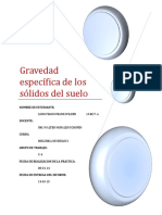 Ensayo de Gravedad Especifica de Los Solidos Del Suelo