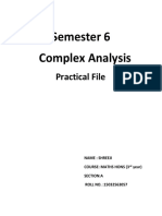 Complex Analysis Practicals