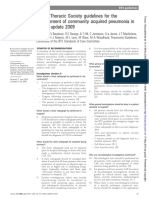 British Thoracic Society Guidelines For The Management of Community Acquired Pneumonia in Adults: Update 2009