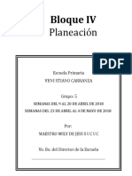 Planeación Quinto Grado - Producto