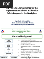 6a Department Order No 136 14 Guidelines For The Implementation of GHS PDF