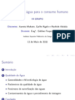 Qualidade de Agua para o Consumo Humano