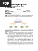 Sintesis Ii Periodo 6°. Sustancias Quimicas, Mezclas y Metodos de Separación