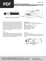 Series CHP Pneumatic Hand Pump: Specifications - Installation and Operating Instructions