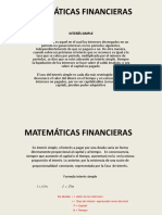 Matemáticas Financieras Interes Simple