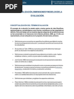 Conceptualización, Dimensiones y Modelos de La Evaluación