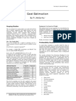 Cost Estimation: by P L Mccarthy