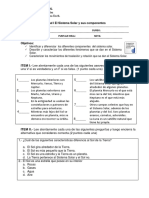 Prueba Sumativa Sistema Solar