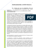 Rendición de Cuentas Por 150 Días de Gestión Municipal