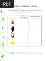 Prueba de Ciencias - La Luz - Usos de La Luz