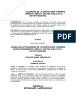 Actualización Del Reglamento de Tegucigalpa PDF