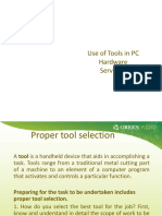 Use of Tools in PC Hardware Servicing