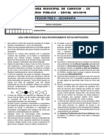 Concurso Professor de Geografia - Categoria Ii - Prefeitura de Camocim/ce