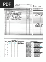 Progress Report Worksheet Samples