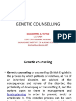 Genetic Counselling: Lecturer Dept. of Psychiatric Nursing Sajjalashree Institute of Nursing Sciences, Navanagar-Bagalkot