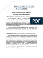 Formas de Gobierno - Aristoteles