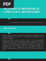 Proteínas de Importancia Clínica en El Metabolismo