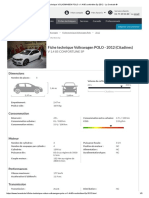 Fiche Technique Volkswagen Polo V 1