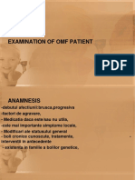 Examination of Omf Patient