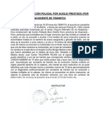 Acta de Intervención Policial Por Auxilio Prestado