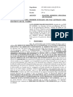 Luis Andres Balbin Baldeon, Nulidad Contra Acto de Notificacion Proceso de Alimentos Seguido Por Nancy Urcuhuaranga Salvador