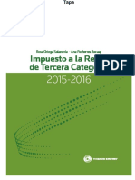 Impuesto A La Renta de Tercera Categoría. Ejercicios Gravables 2015-2016