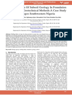 The Implication of Subsoil Geology in Foundation Failure Using Geotechnical Methodsa Case Study of Lagos Southwestern Nigeria