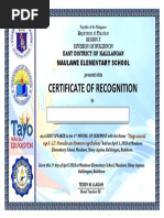 Certificate of Recognition