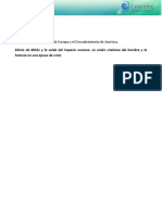 Edicto de Milán y La Caída Del Imperio Romano. La Visión Cristiana Del Hombre y La Historia en Una Época de Crisis