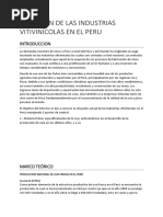 Situacion de Las Industrias Vitivinícolas en El Peru