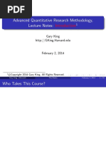 Advanced Quantitative Research Methodology, Lecture Notes:: Gary King