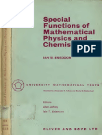 Sneddon Special Functions of Mathematical Physics and Chemistry