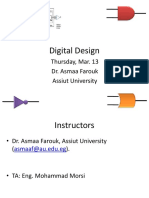 Digital Design: Thursday, Mar. 13 Dr. Asmaa Farouk Assiut University